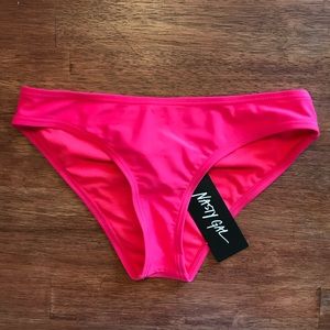 Nastygal x South Beach bright pink bikini bottoms